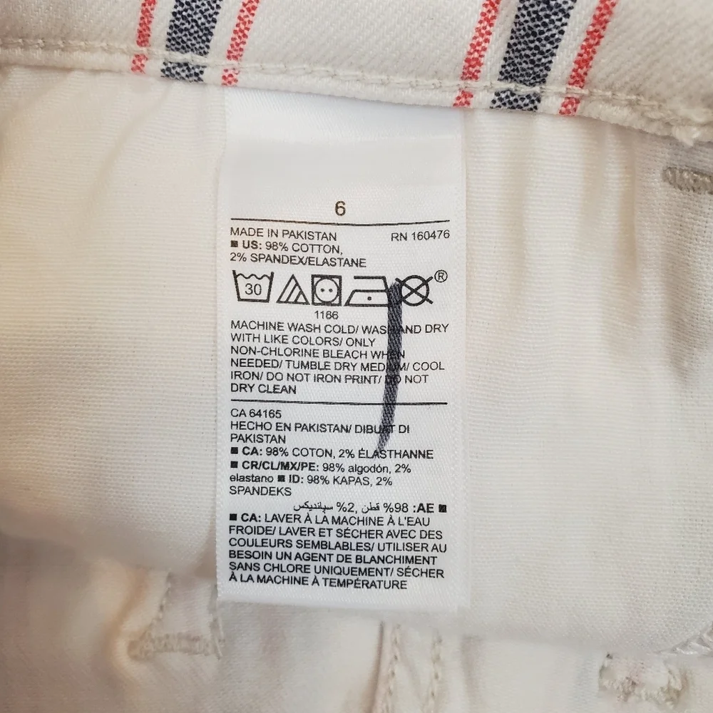 Old Navy Button Fly Folded Leg Stripe Jeans Shorts